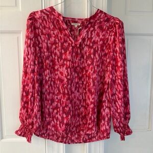 JODIFL Vibrant Red and Pink Blouse
